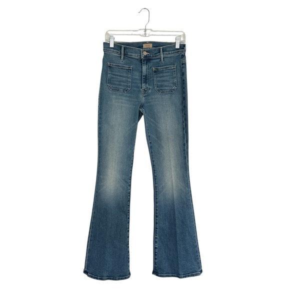 Anthropologie Mother The Patch Pocket Weekender Jeans Poppin Wheelies Size 29 - Picture 2 of 12